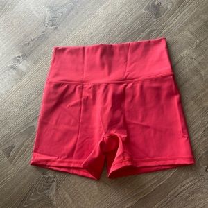 aerie pink biker shorts